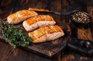 Salmon with Black Truffle Oil