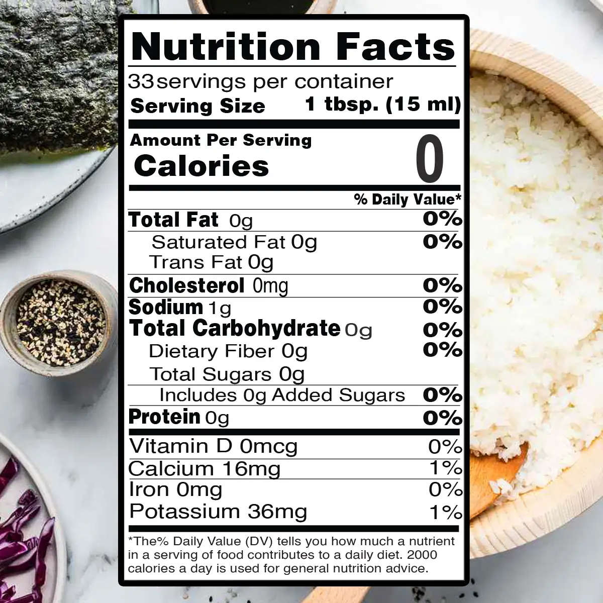 Organic Rice Vinegar Nutritional Facts