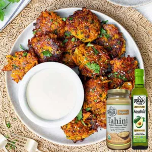 Carrot Cilantro Fritters recipe image