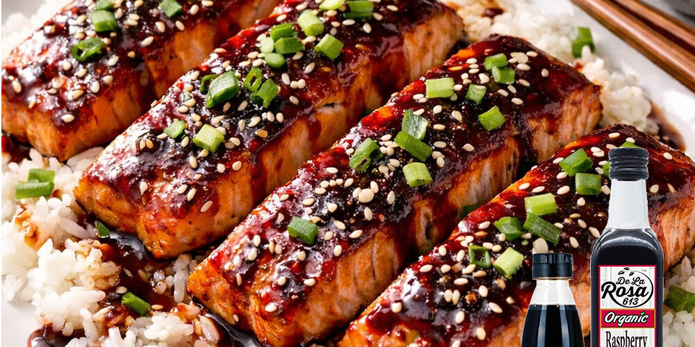 recipe post raspberry salmon Square