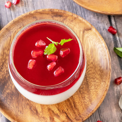 pomegranate panna cotta rectangle
