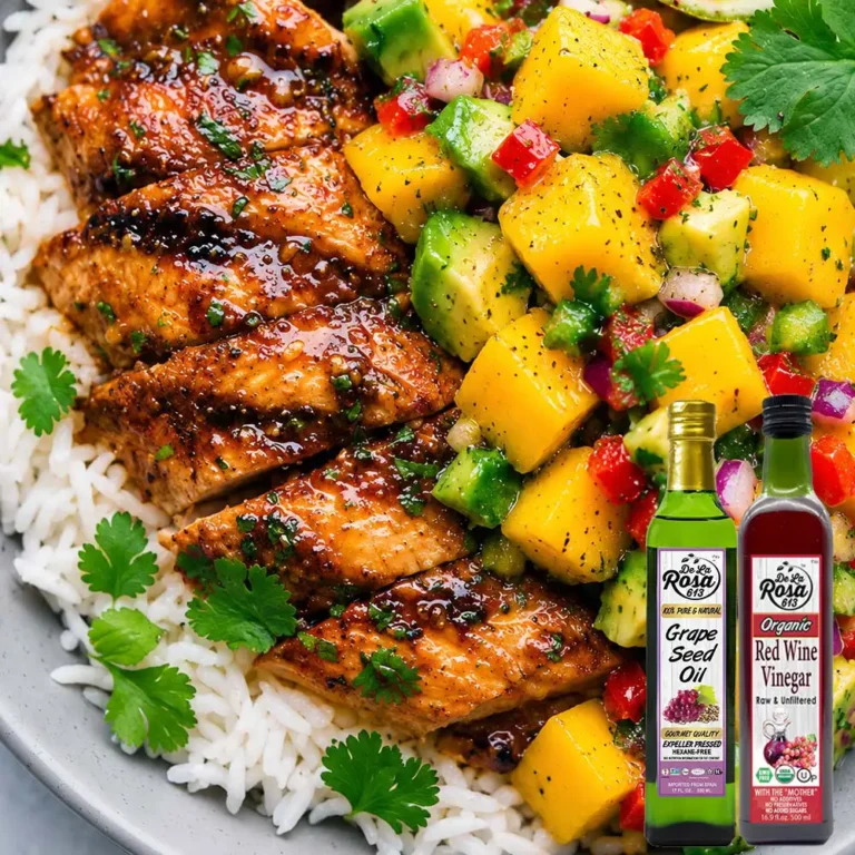 Cilantro Lime Mango Chicken Bowls with Grapeseed oil recipe