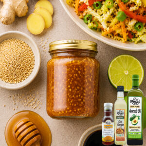 Asian Toasted Sesame Dressing with Organic Rice Vinegar, Organic Toasted Sesame Oil and Avocado Oil