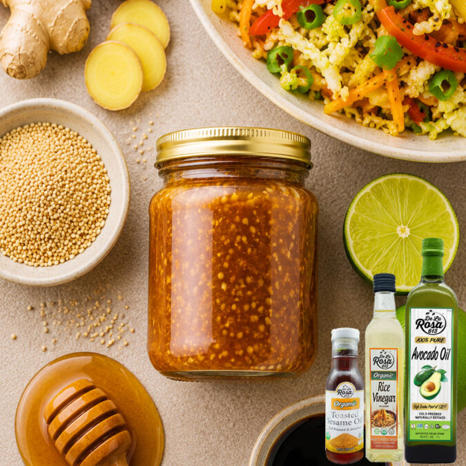 Asian Toasted Sesame Dressing with Organic Rice Vinegar, Organic Toasted Sesame Oil and Avocado Oil